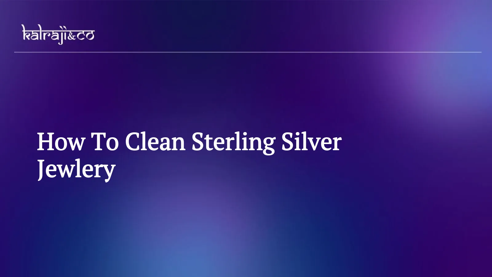 How To Clean Sterling Silver Jewlery